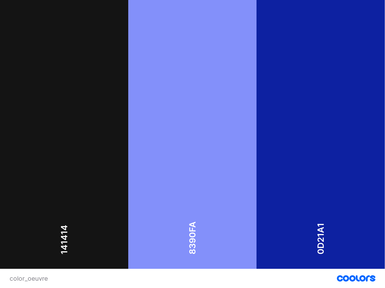 Image des couleurs utilisées